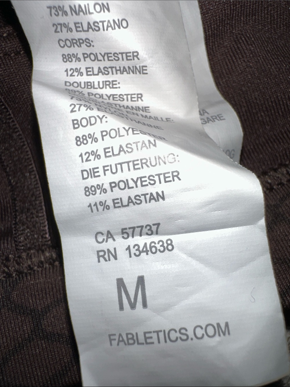 Fabletics Brown Textured Racerback Sports Bra - Picture 5 of 5